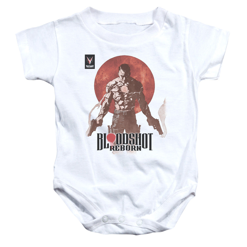 Bloodshot Reborn Infant Baby Snapsuit White