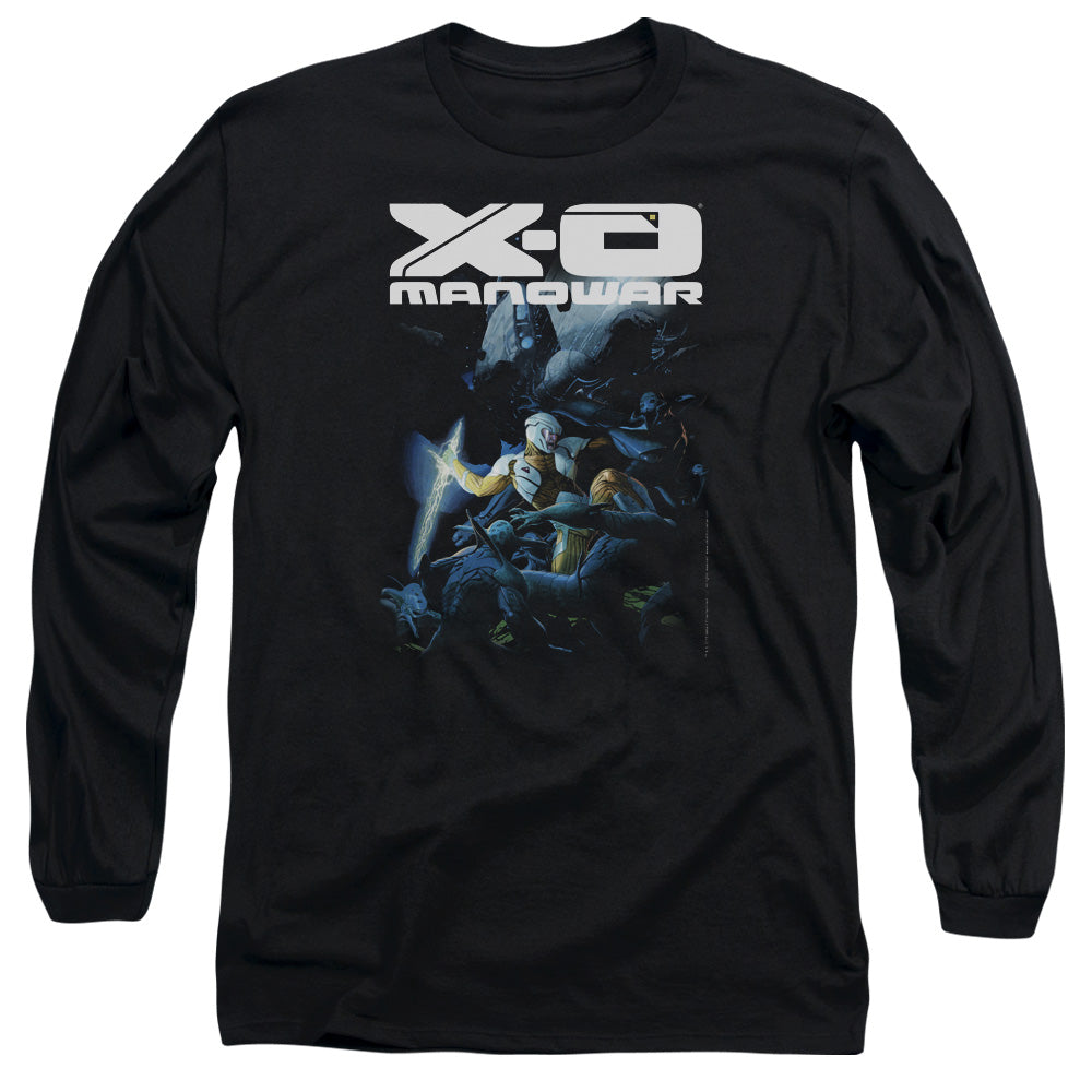 Xo Manowar By The Sword Mens Long Sleeve Shirt Black