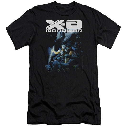 Xo Manowar By The Sword Premium Bella Canvas Slim Fit Mens T Shirt Black