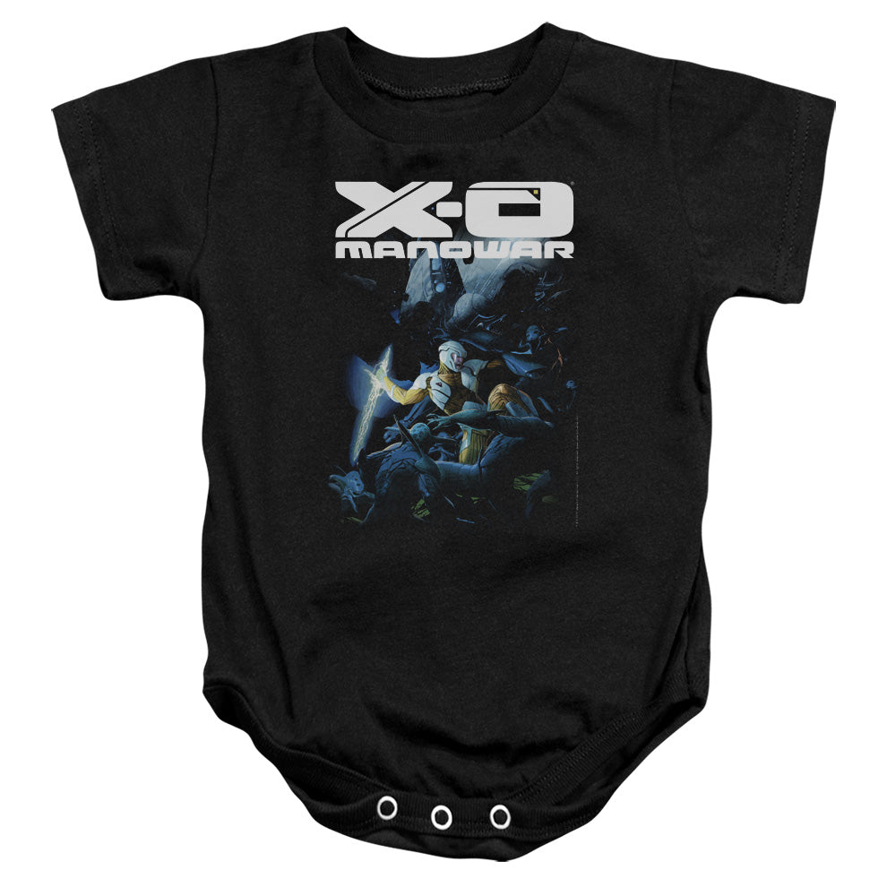 Xo Manowar By The Sword Infant Baby Snapsuit Black