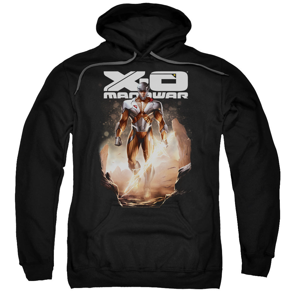 Xo Manowar Lightning Sword Mens Hoodie Black