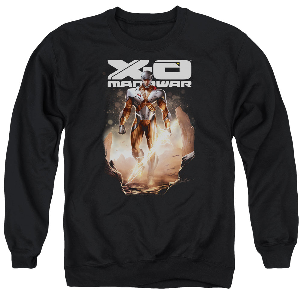 Xo Manowar Lightning Sword Mens Crewneck Sweatshirt Black