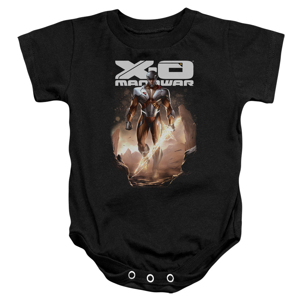 Xo Manowar Lightning Sword Infant Baby Snapsuit Black