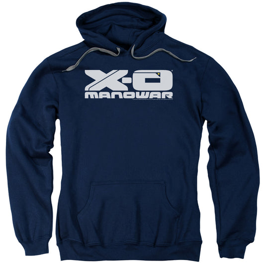 Xo Manowar Logo Mens Hoodie Navy Blue