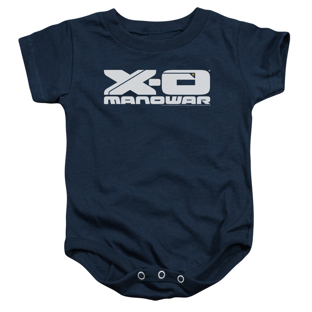 Xo Manowar Logo Infant Baby Snapsuit Navy Blue