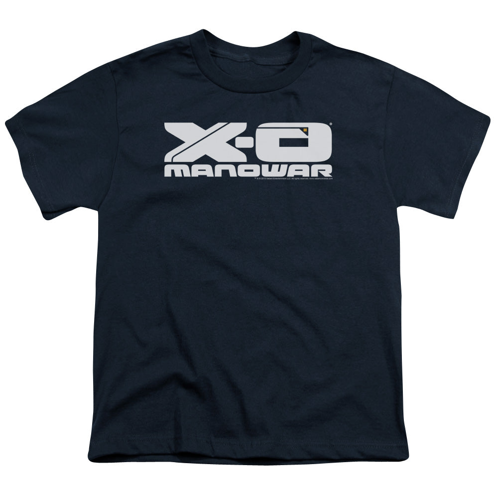 Xo Manowar Logo Kids Youth T Shirt Navy Blue