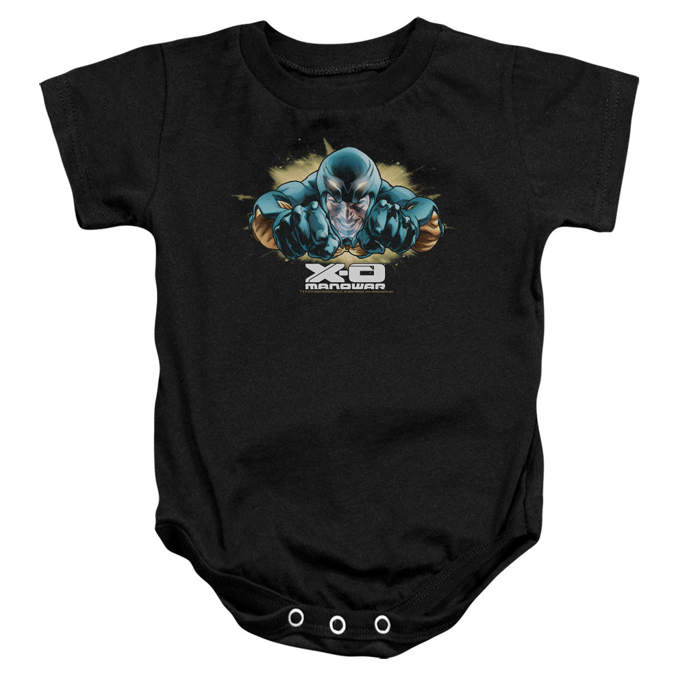 Xo Manowar Xo Fly Infant Baby Snapsuit Black