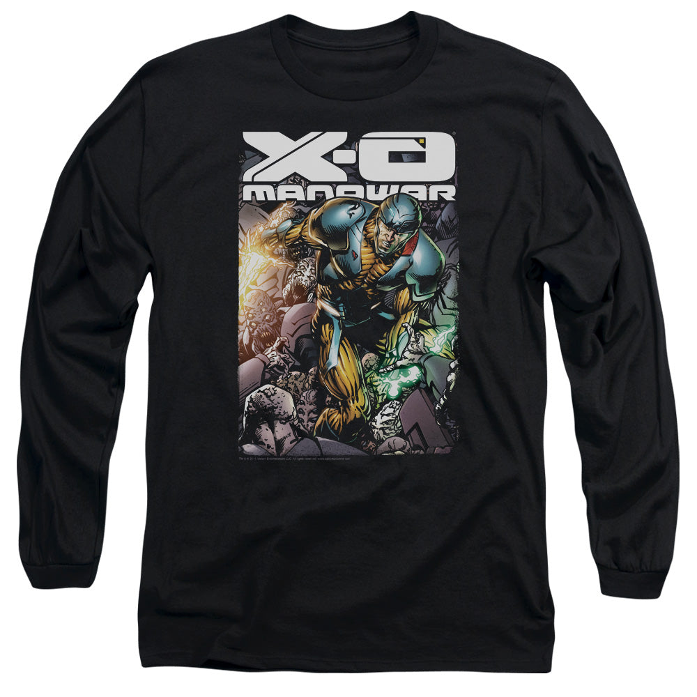 Xo Manowar Pit Mens Long Sleeve Shirt Black