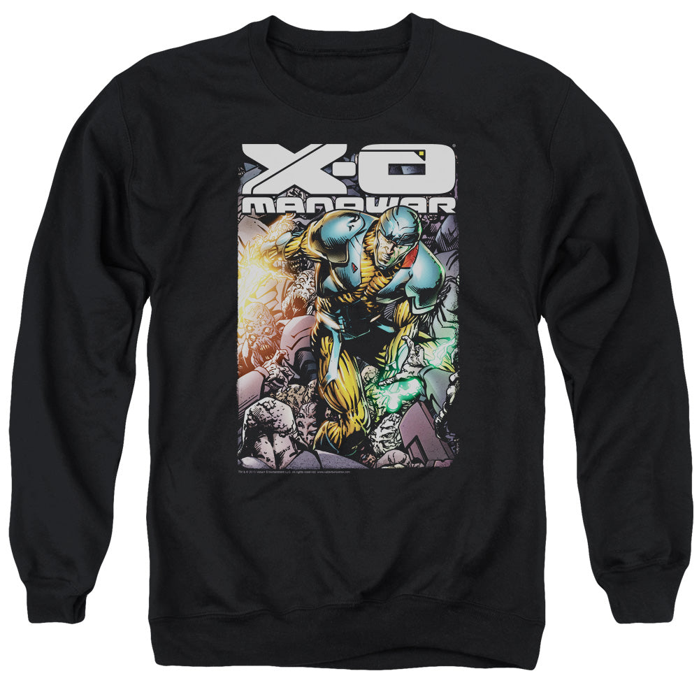 Xo Manowar Pit Mens Crewneck Sweatshirt Black