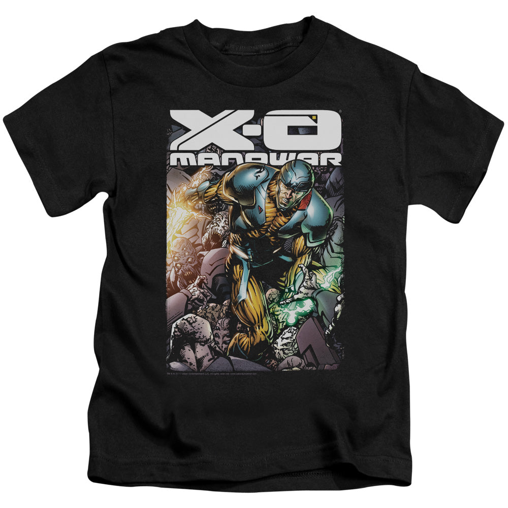 Xo Manowar Pit Juvenile Kids Youth T Shirt Black