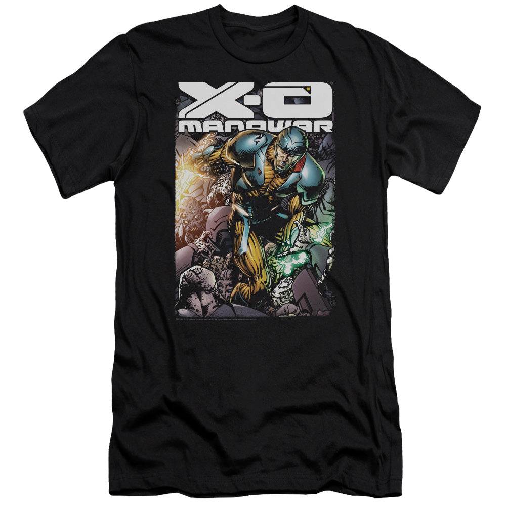 Xo Manowar Pit Premium Bella Canvas Slim Fit Mens T Shirt Black