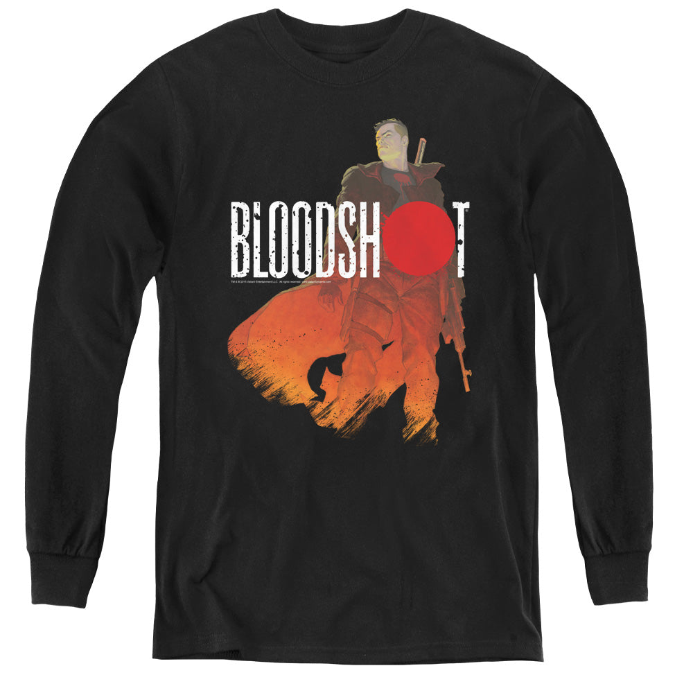 Bloodshot Taking Aim Long Sleeve Kids Youth T Shirt Black