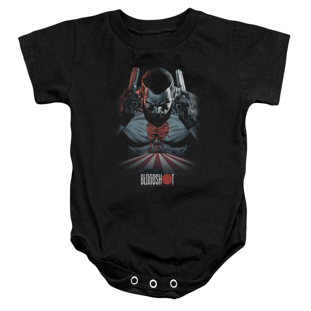 Bloodshot Blood Lines Infant Baby Snapsuit Black