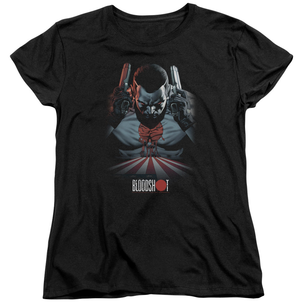 Bloodshot Blood Lines Womens T Shirt Black