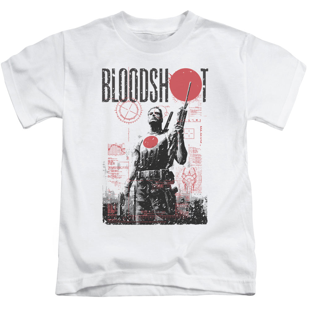 Bloodshot Death By Tech Juvenile Kids Youth T Shirt White