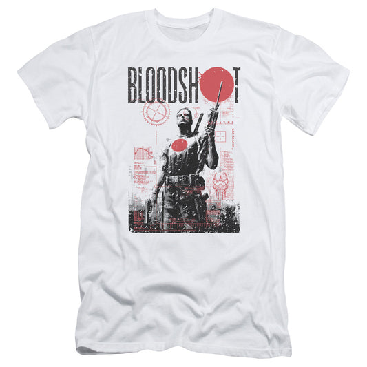 Bloodshot Death By Tech Slim Fit Mens T Shirt White