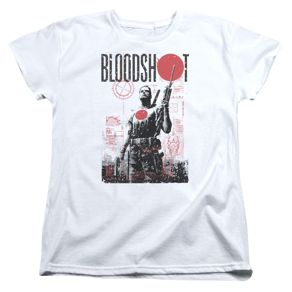 Bloodshot Death By Tech Womens T Shirt White