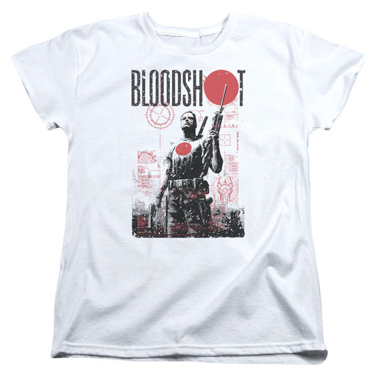 Bloodshot Death By Tech Womens T Shirt White