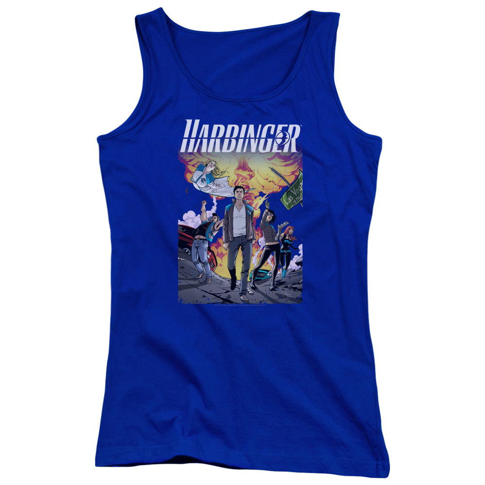 Harbinger Foot Forward Womens Tank Top Shirt Royal Blue