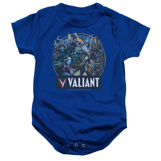 Valiant Ready For Action Infant Baby Snapsuit Royal Blue