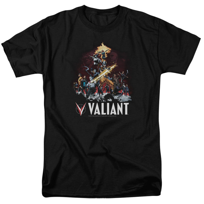 Valiant Comics Fire It Up Mens T Shirt Black