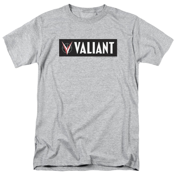 Valiant Comics Horizontal Logo Mens T Shirt Athletic Heather
