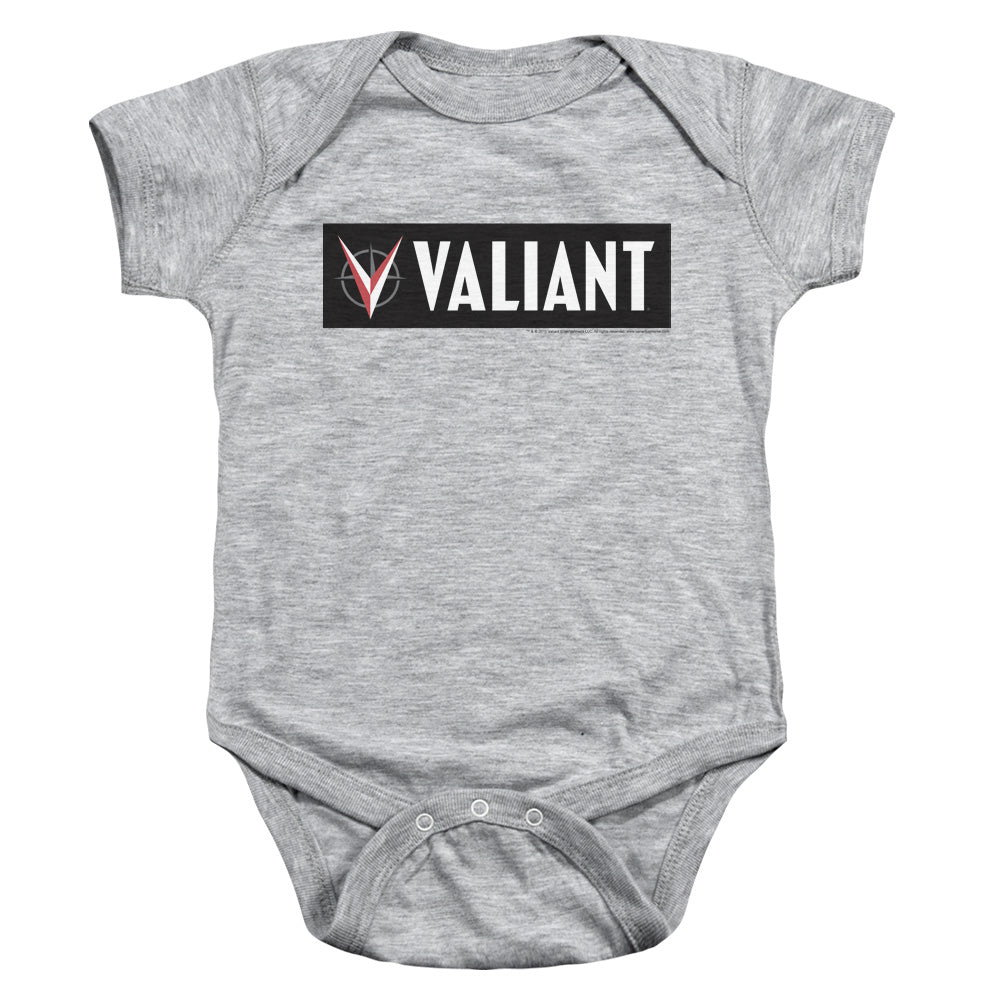 Valiant Horizontal Logo Infant Baby Snapsuit Athletic Heather