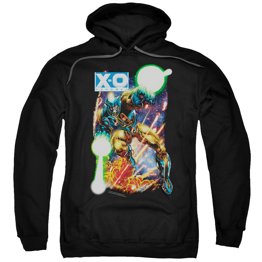 Xo Manowar Vintage Xo Mens Hoodie Black