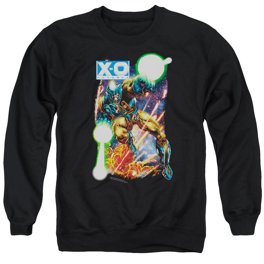 Xo Manowar Vintage Xo Mens Crewneck Sweatshirt Black