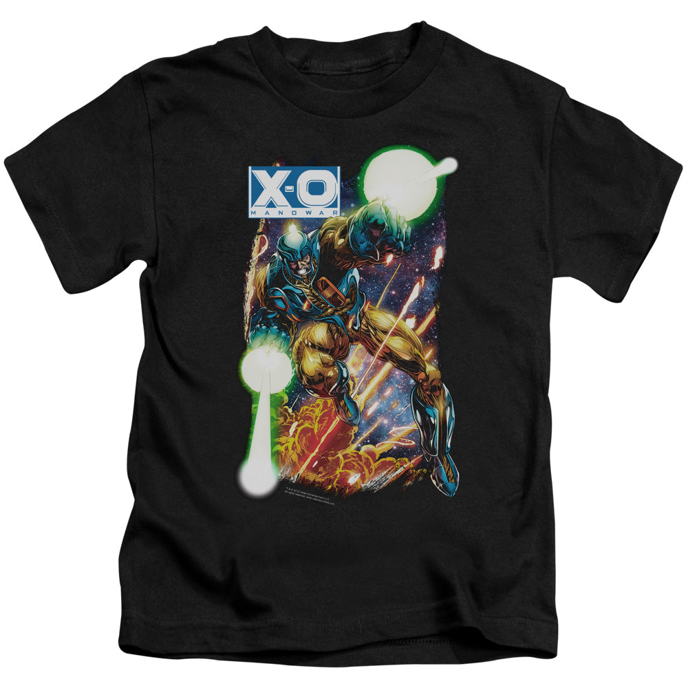 Xo Manowar Vintage Xo Juvenile Kids Youth T Shirt Black