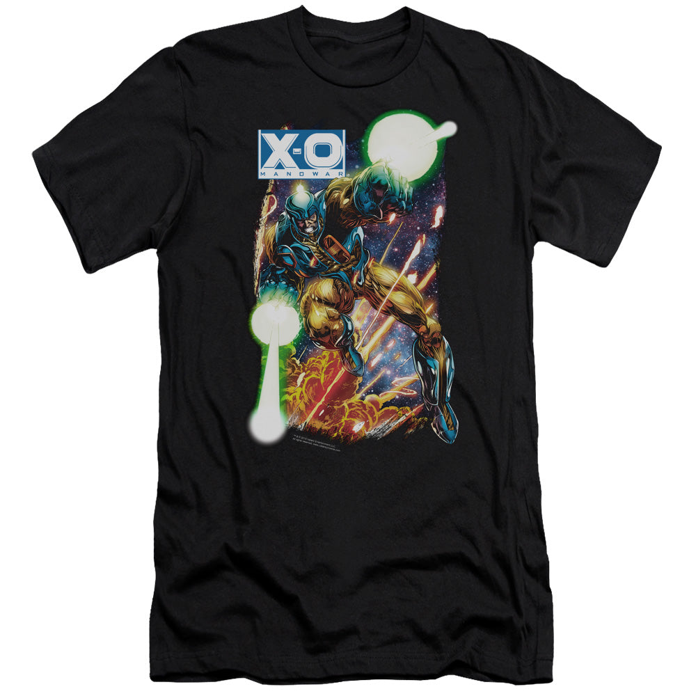 Xo Manowar Vintage Xo Premium Bella Canvas Slim Fit Mens T Shirt Black