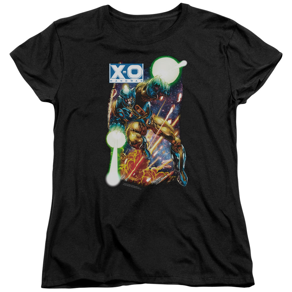 Xo Manowar Vintage Xo Womens T Shirt Black