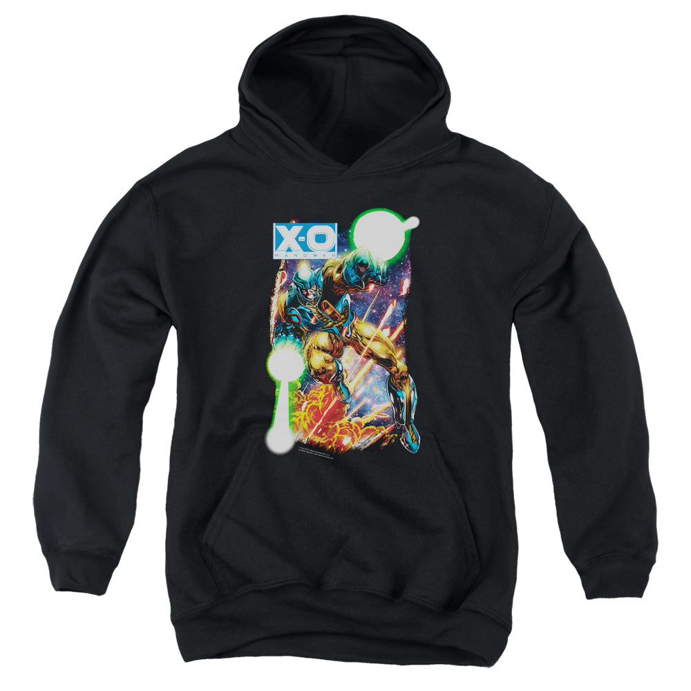 Xo Manowar Vintage Xo Kids Youth Hoodie Black