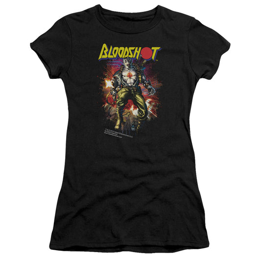 Bloodshot Vintage Bloodshot Junior Sheer Cap Sleeve Womens T Shirt Black