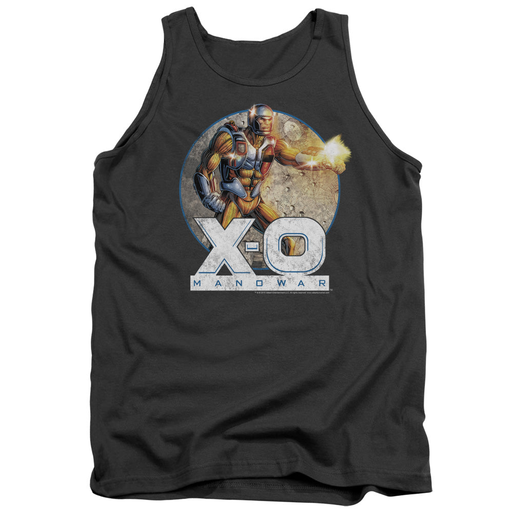 Xo Manowar Vintage Manowar Mens Tank Top Shirt Charcoal