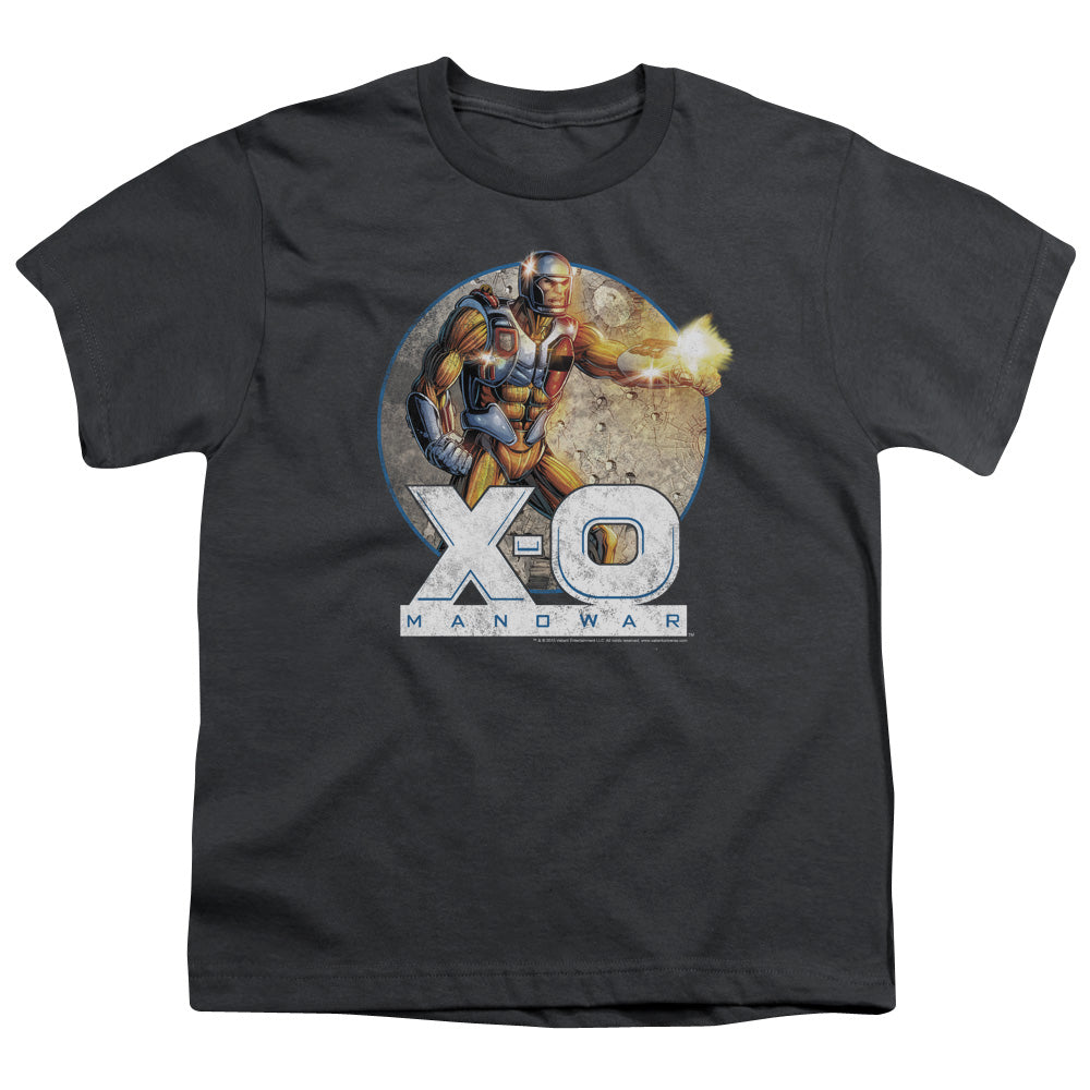 Xo Manowar Vintage Manowar Kids Youth T Shirt Charcoal