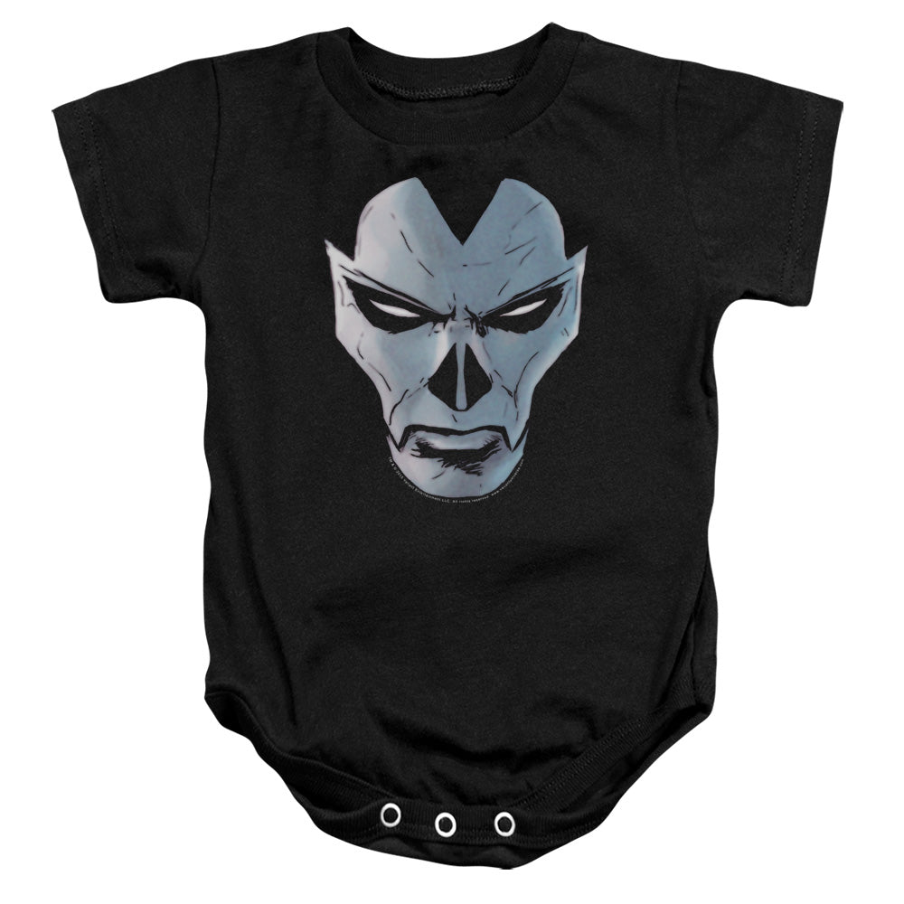 Shadowman Comic Face Infant Baby Snapsuit Black