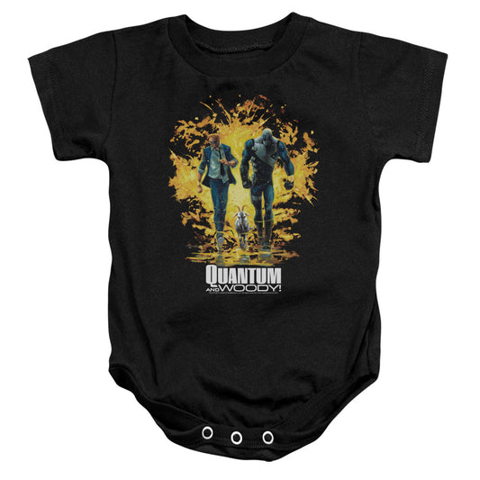 Quantum And Woody Explosion Infant Baby Snapsuit Black