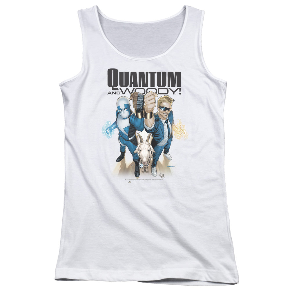 Quantum And Woody Quantum And Woody Womens Tank Top Shirt White