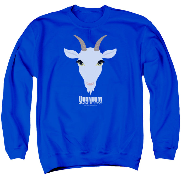 Quantum And Woody Goat Head Mens Crewneck Sweatshirt Royal Blue