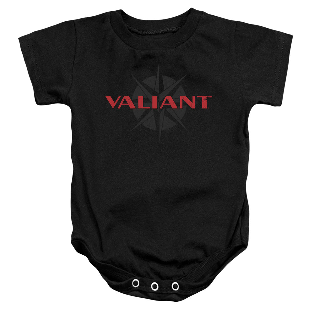 Valiant Classic Logo Infant Baby Snapsuit Black