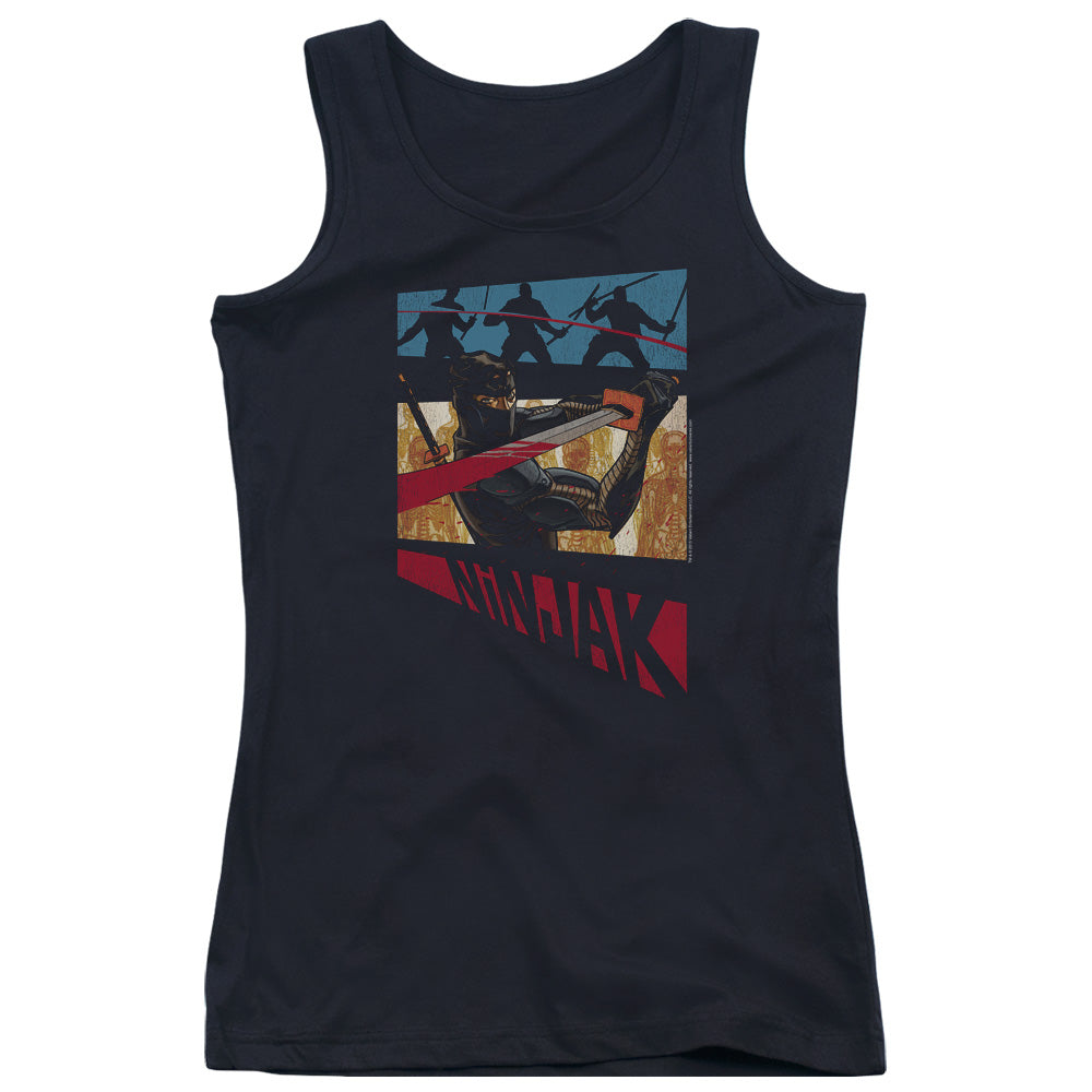 Ninjak Panel Womens Tank Top Shirt Black