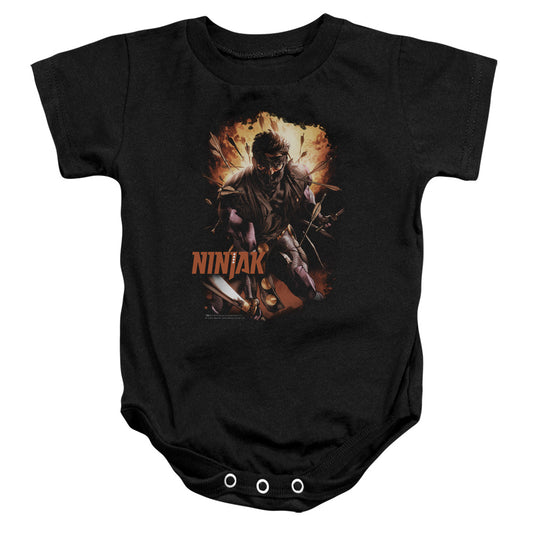 Ninjak Fiery Ninjak Infant Baby Snapsuit Black