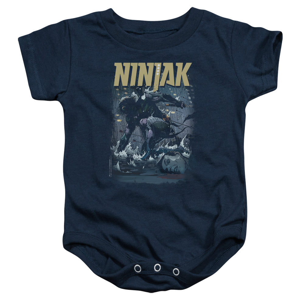 Ninjak Rainy Night Ninjak Infant Baby Snapsuit Navy Blue