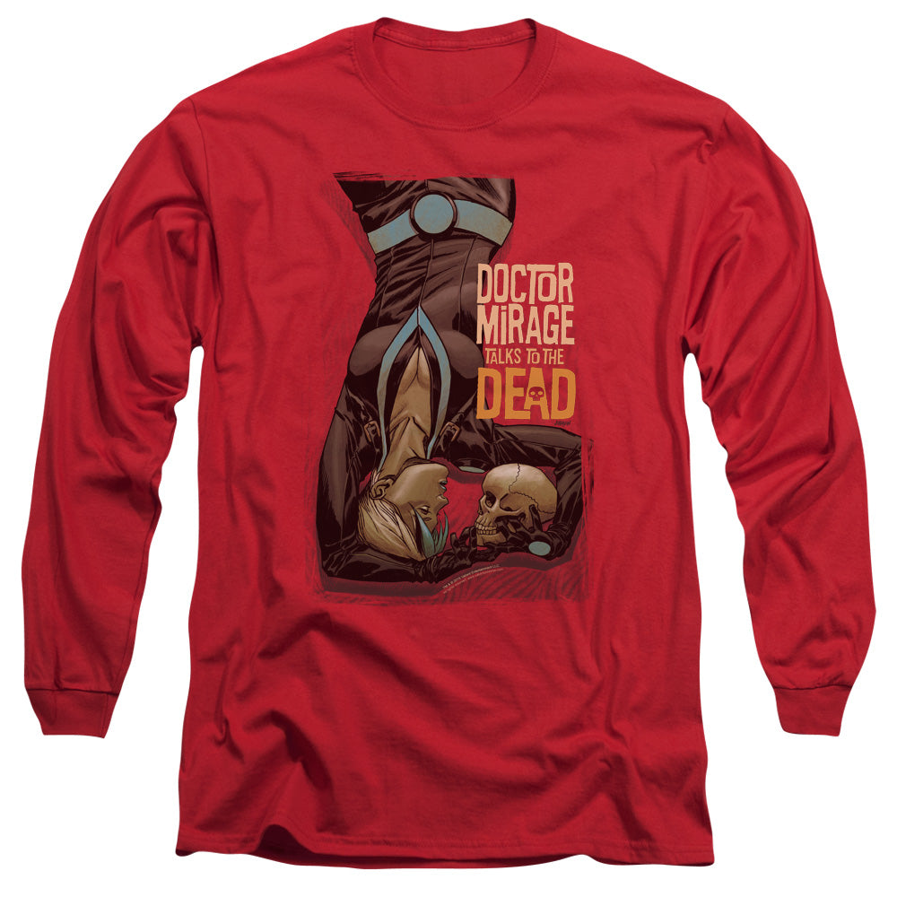 Doctor Mirage Talks To The Dead Mens Long Sleeve Shirt Red