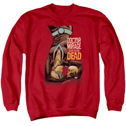 Doctor Mirage Talks To The Dead Mens Crewneck Sweatshirt Red