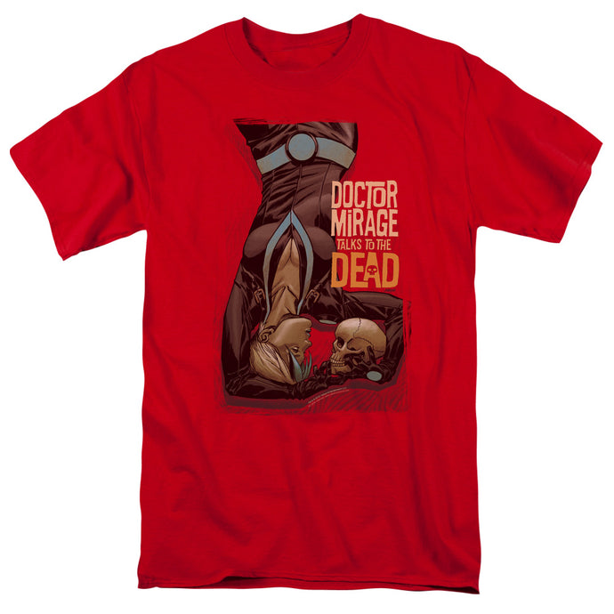 Doctor Mirage Talks To The Dead Mens T Shirt Red