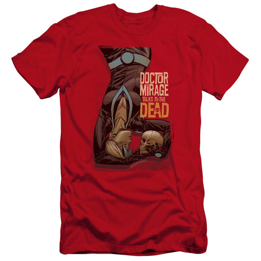 Doctor Mirage Talks To The Dead Premium Bella Canvas Slim Fit Mens T Shirt Red