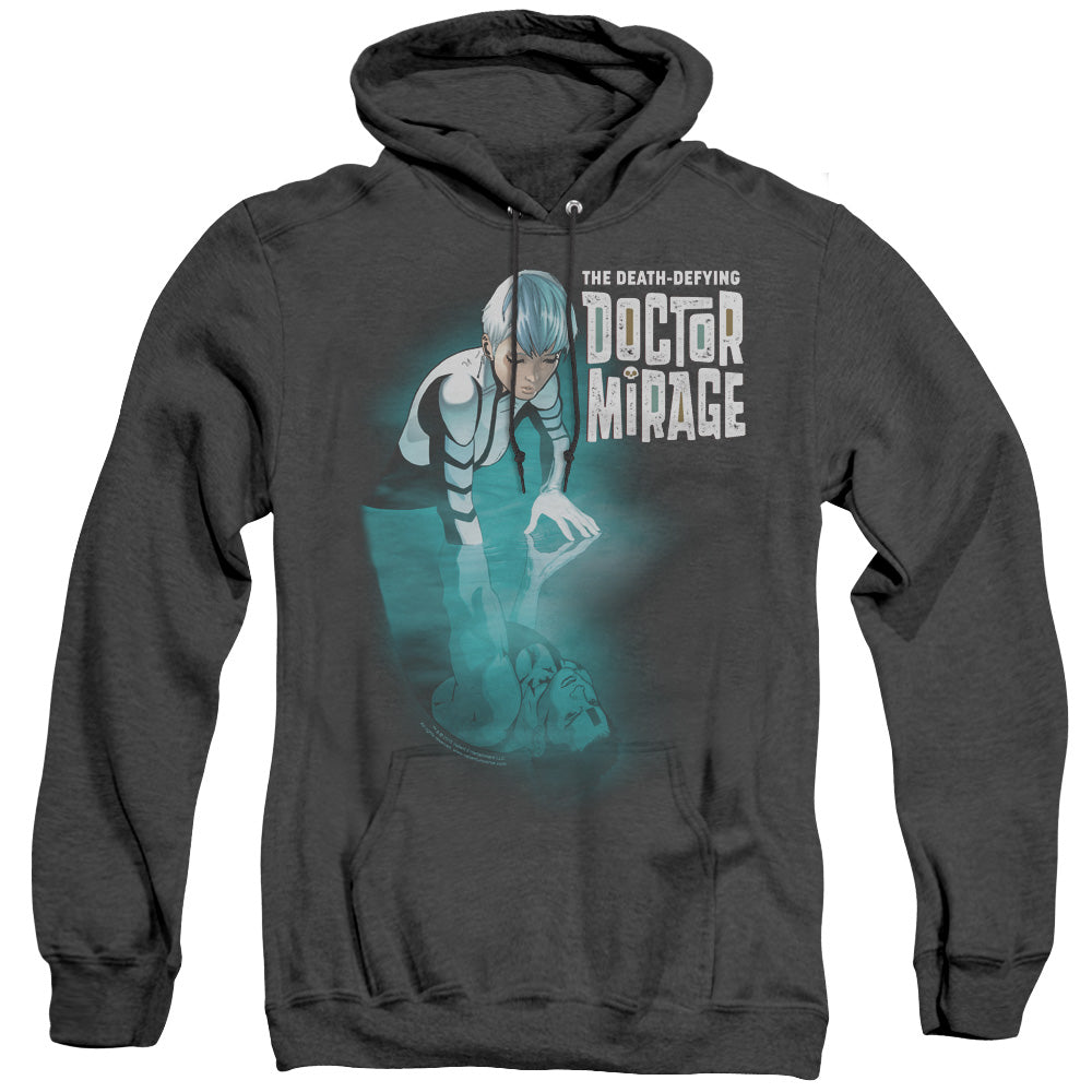 Doctor Mirage Crossing Over Heather Mens Hoodie Black