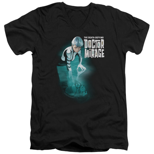 Doctor Mirage Crossing Over Mens Slim Fit V-Neck T Shirt Black